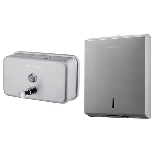 VANNSOO Commercial Soap Dispenser and Paper Towel Dispenser Bundle