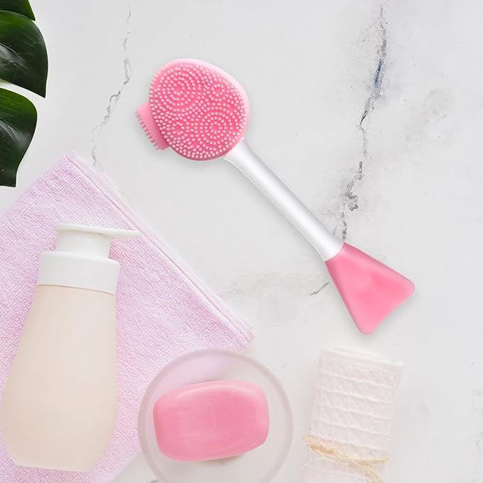 2pcs Silicone Face Scrubber Face Mask Brush Exfoliating Lip Cleansing Facial Cleansing/Wash Brush Exfoliator Blackhead Skin Care Tool Makeup Removes Dead & Dry Skin for Women Men