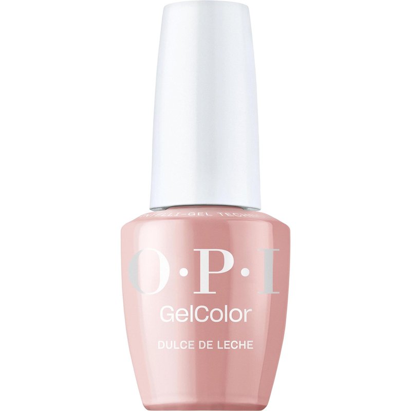 OPI GelColor Dulce de Leche | Opaque Warm Nude Pink Crème LED Cure Gel Nail Polish | Salon-Quality Shine, Long-Lasting Wear | Vegan & HEMA Free | 0.5 Fl Oz