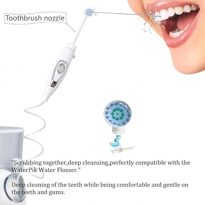Replacement Toothbrush Heads for Waterpik Water Flossers, Replacement Picks Compatible with Waterpik, 3Pcs Replacement Heads for Water Pick flosser.(Assorted Brushhead, Random Delivery)