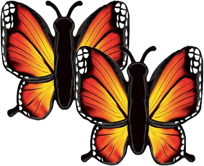 Set of 2 Orange Butterfly Jumbo 46" Foil Party Balloons