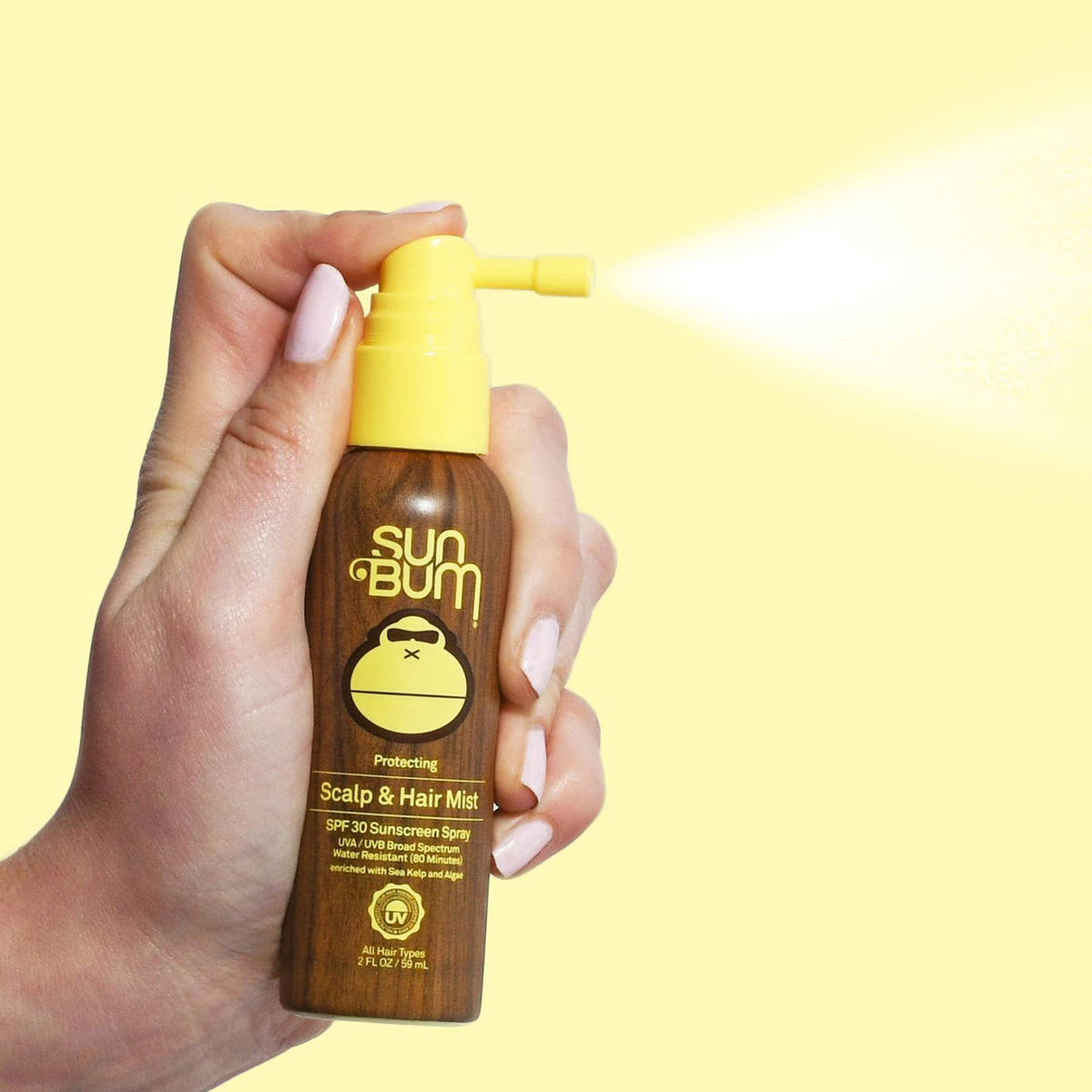 Sun Bum Original SPF 30 Sunscreen Scalp and Hair Mist 2 OZ Blonde Formula Hair Lightener 4 oz Spray Bottle Blonde Hair Types Bundle