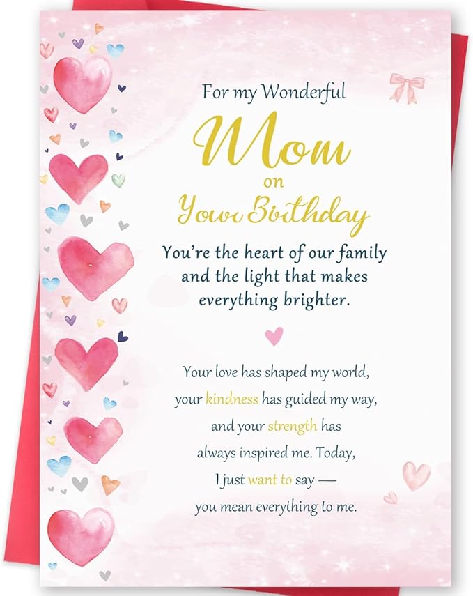 Mom Birthday Card, Funny Birthday Card Gifts from Daughter Son, Happy Birthday to A Great Mom