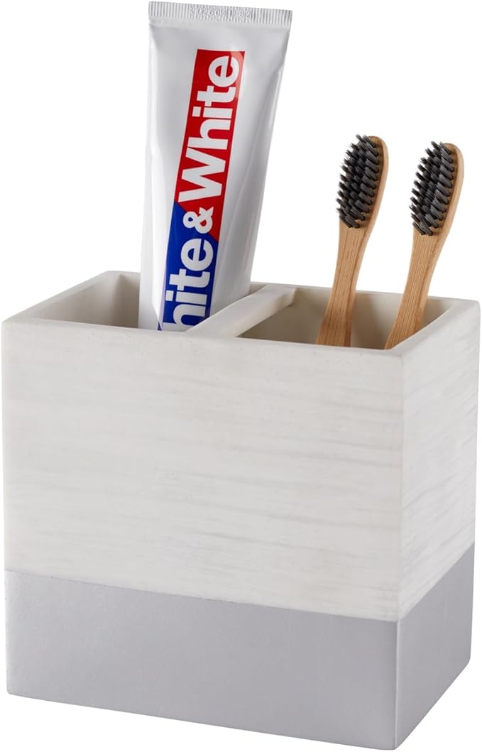 Toothbrush and Toothpaste Holder for Bathroom Countertop Organizer, Anti-Slip Electric Toothbrush Holders Vanity Caddy Storage for Family, Kids, Shower, Kitchen