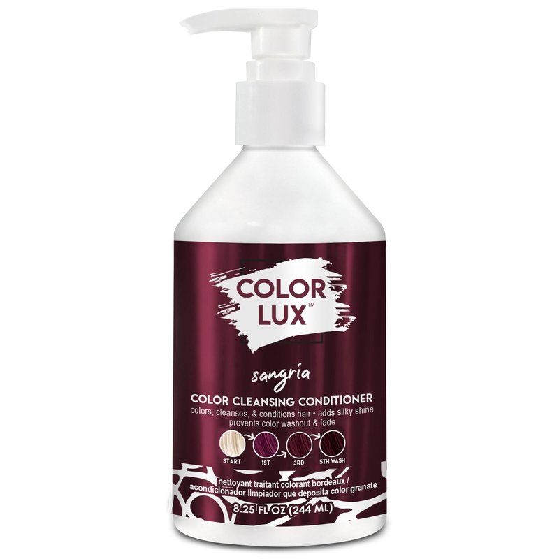 Color Lux Color Cleansing Conditioner, Sangria, 3-in-1 Buildable Color Depositing Formula, Vegan, Sulfate-Free, Paraben-Free, 8.25 oz
