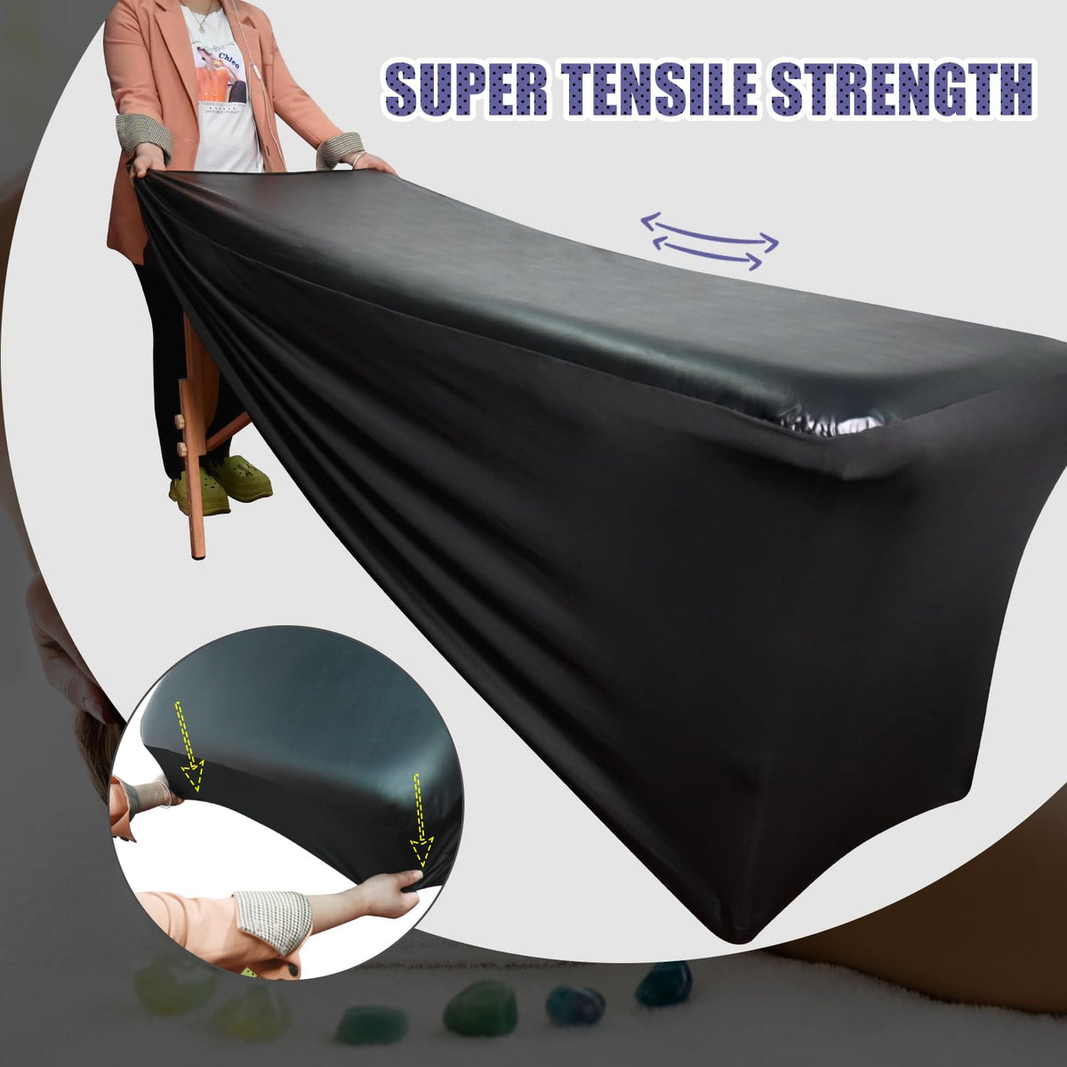32" Wide PU Leather Lash Bed Cover, Waterproof Massage Table Protector