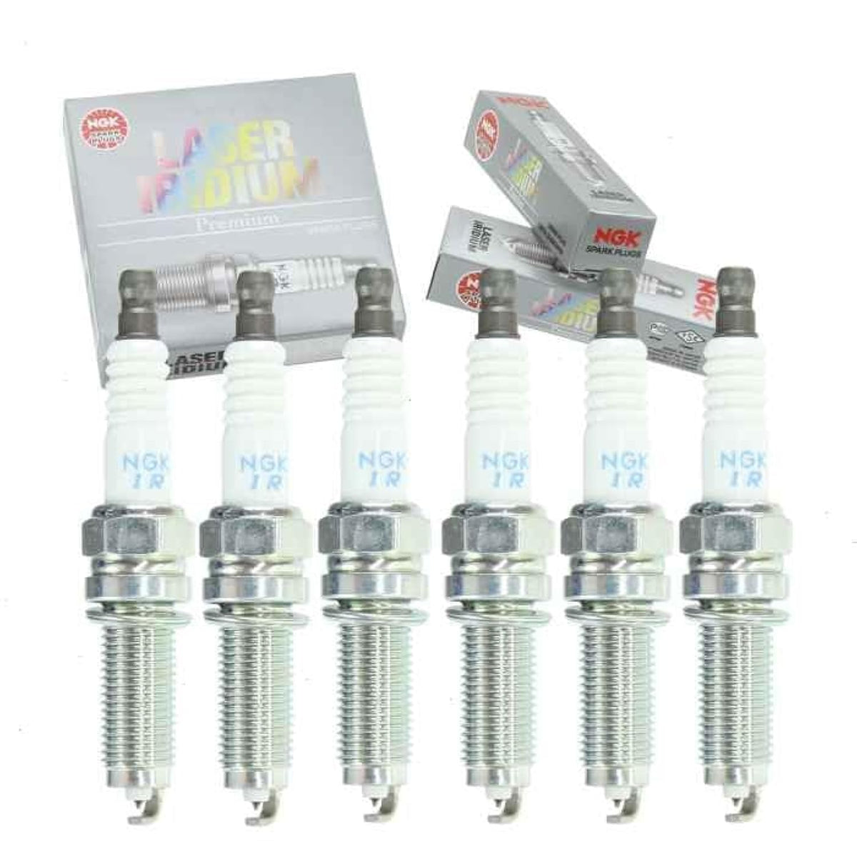 6 pc NGK Laser Iridium Spark Plugs compatible with Honda Accord 3.5L V6 2008-2017