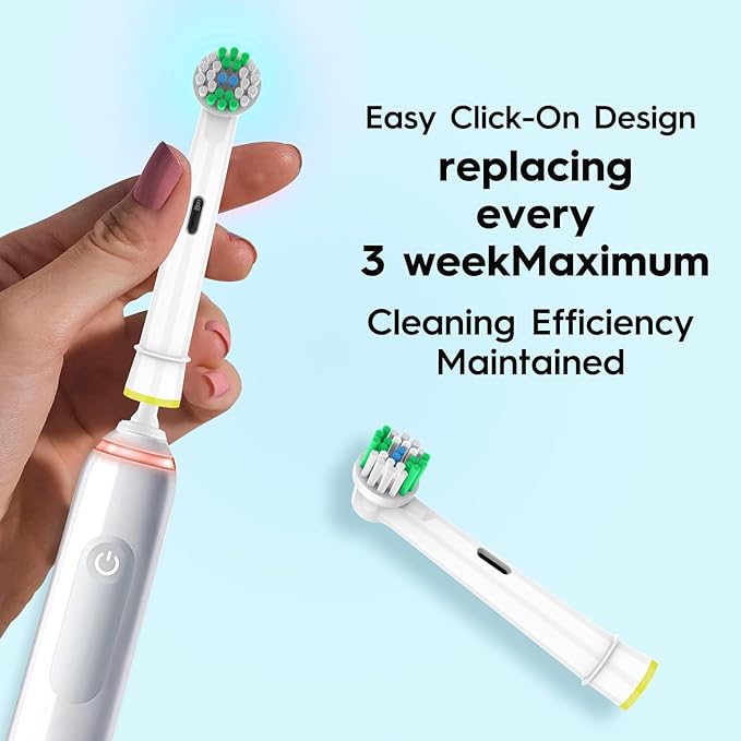 Replacement Toothbrush Heads Compatible with Oral B Pro 1000 Electric Toothbrush,Replacement Brush Heads Refill for Genius X,Smart 1500,Pro 5000,16 Count