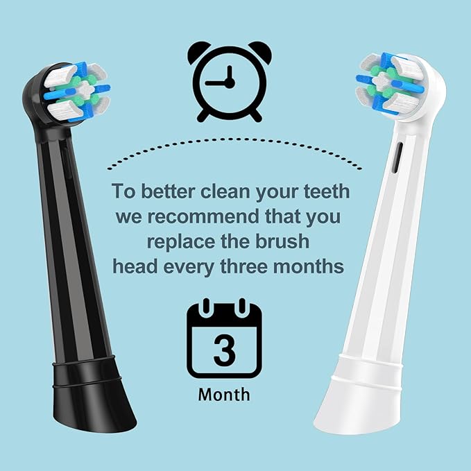 10 Pack IO Replacement Heads Compatible with Oral B IO 2/3/4/5/6/7/8/9/10/Deep Clean Series Electric Toothbrush, Brush Heads Refill Compatible with Oral B IO for Teeth and Gums Care (Black)