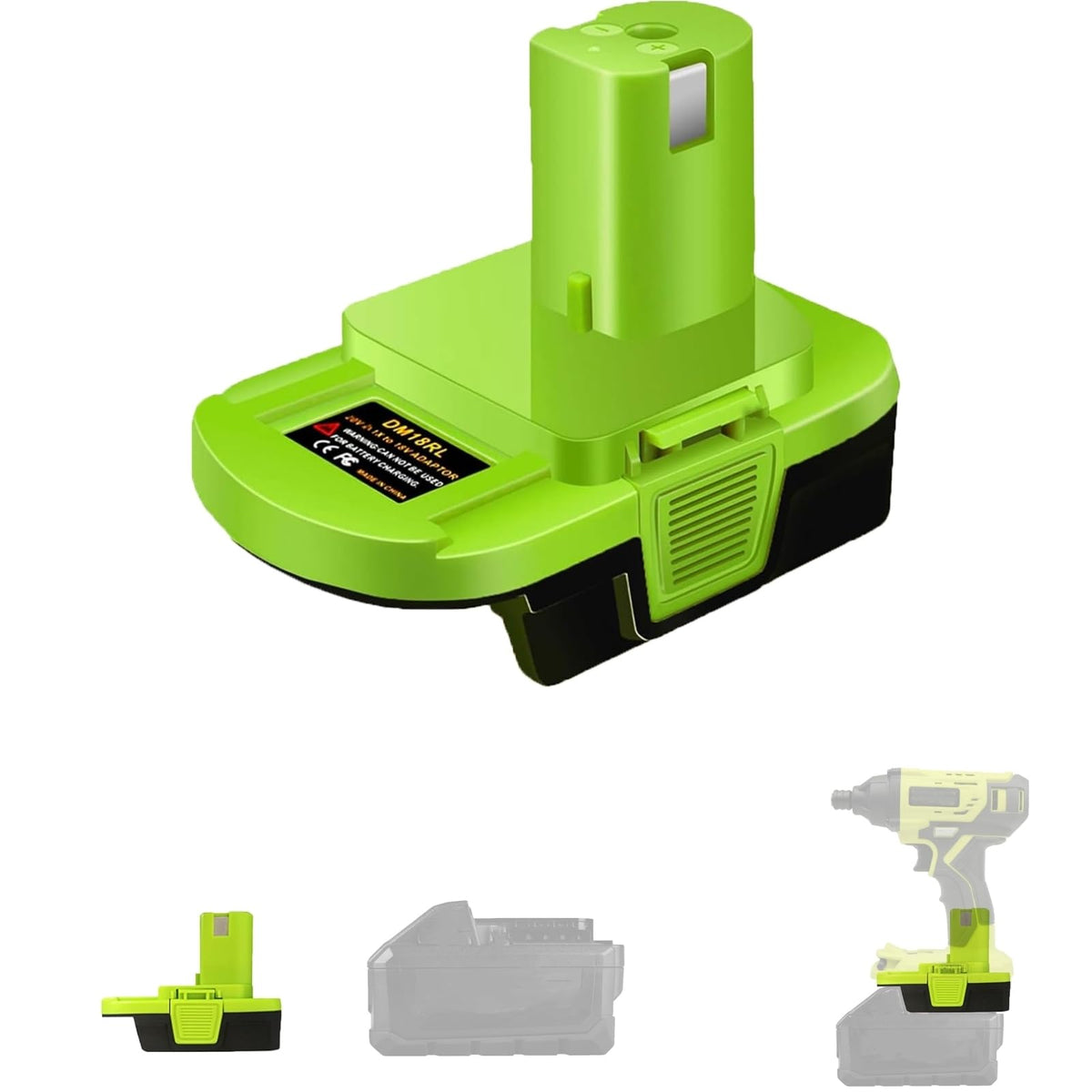 for Milwaukee to for Ryobi Battery Adapter (for M18 Battery Work for Ryobi 18V Tool)