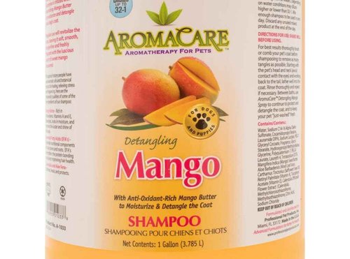 PPP AromaCare Detangling Mango Shampoo for Dogs - Enjoy Nourishing Mango Butter That Softens and Detangles Dog Coat & Fur - 1 Gallon
