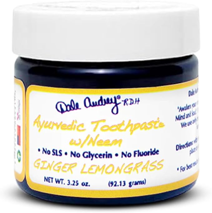 Ayurvedic Mineralizing Tooth Paste for Sensitive Teeth | Organic Ginger Lemongrass Flavor for Teeth Whitening and Fresh Breath | Enamel Repair Vegan Toothpaste | Ayurvedic Non-Toxic toothpaste-3.25 Oz