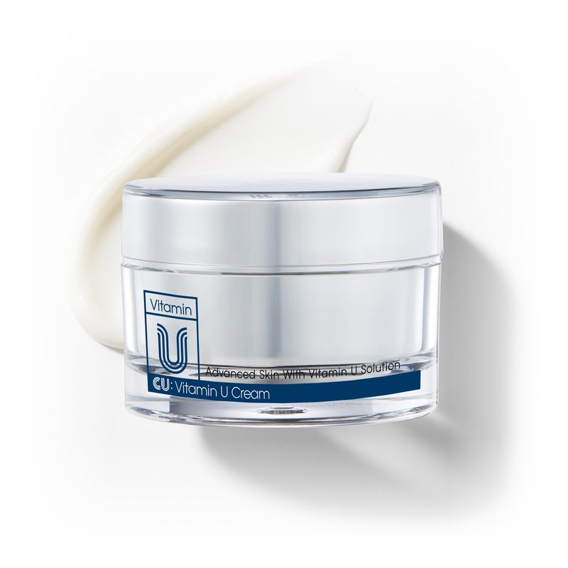 CU: VITAMIN U Moisturizing Cream for Face, Korean Skincare Hydrating Facial Cream with Adenosine, Niacinamide, and Ceramide, promotes Anti-Aging Skin, 50ml (1.69 Fl. Oz.)