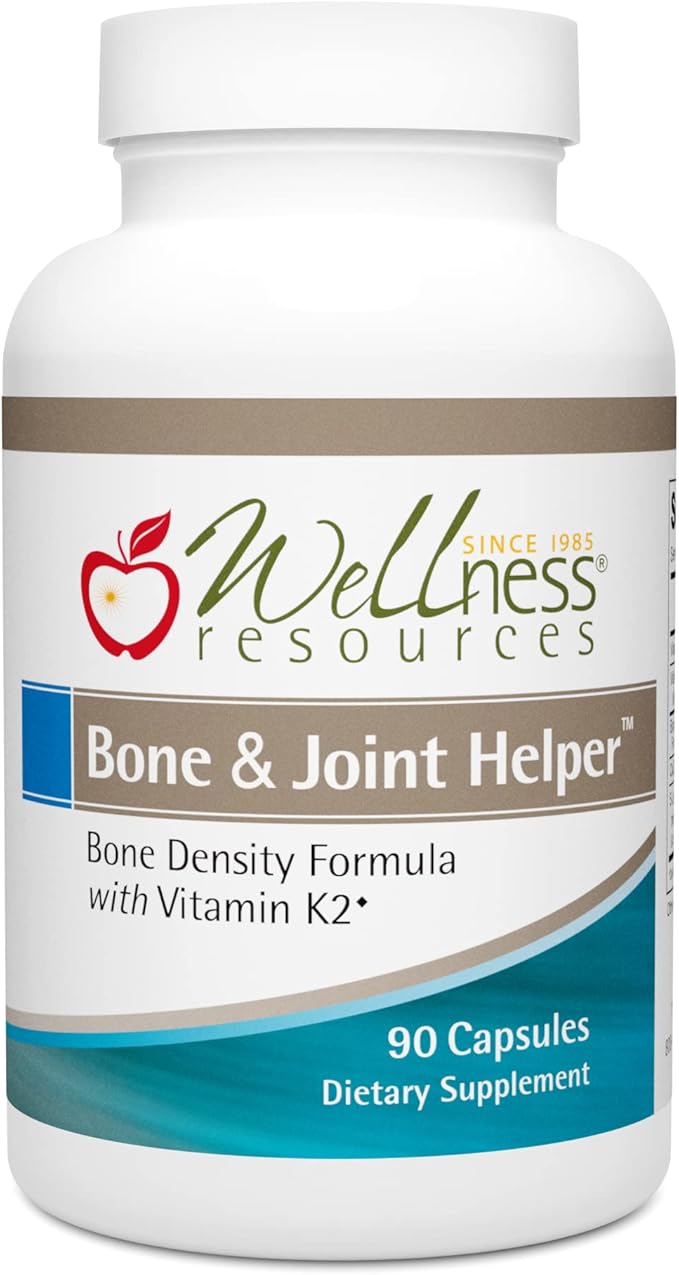 Wellness Resources Bone & Joint Helper with MenaQ7 Vitamin K2, CalZBone, 5-Loxin, FruiteX-B, Vitamin D3