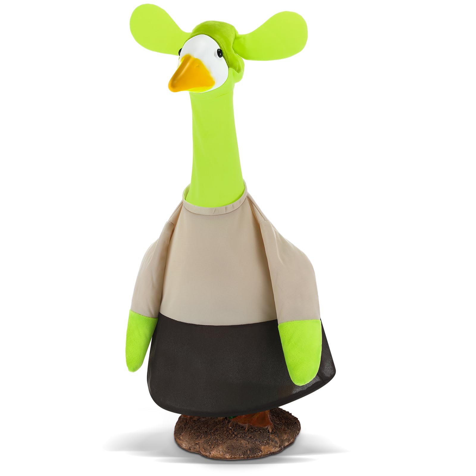 Yeyeplum Porch Goose Costume Fits Large 23" H Statue Lawn Garden Goose Costume for Concrete Statue Garden Yard Patio Outdoor Cement Geese Decoration