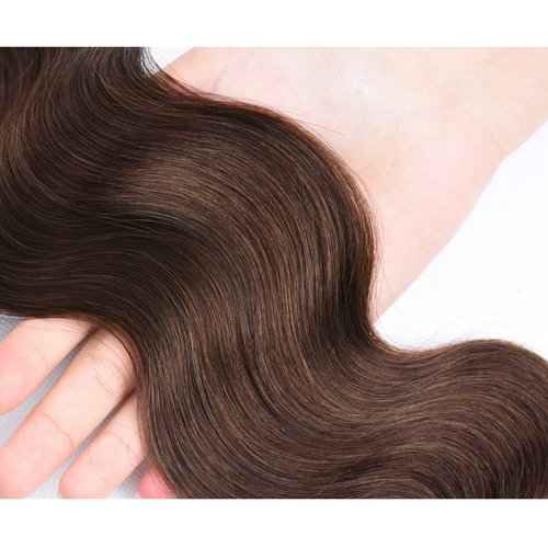 24 26 28 inch Brown Human Hair Bundles #4 Chocolate Brown Body Wave Bundles Double Weft #4 Body Wave Bundle