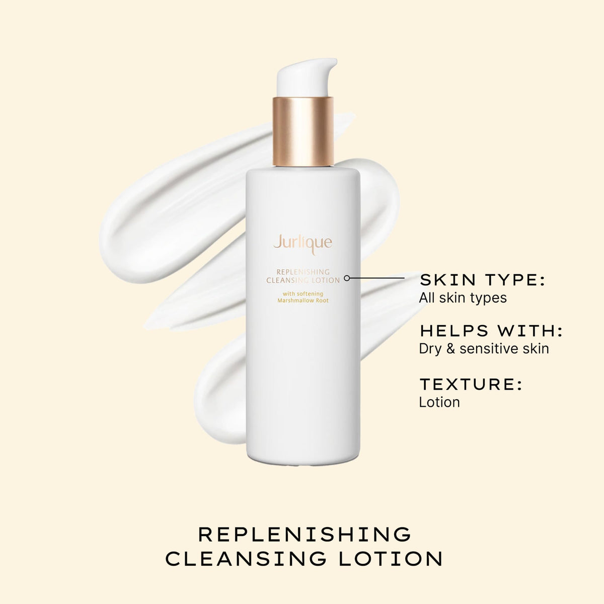 Jurlique Replenishing Cleansing Lotion - 6.76 Fl Oz - Gentle Facial Cleanser & Makeup Remover for Women - For Dry & Sensitive Skin - Nourishing Face Wash - Australian Natural-Based Skincare