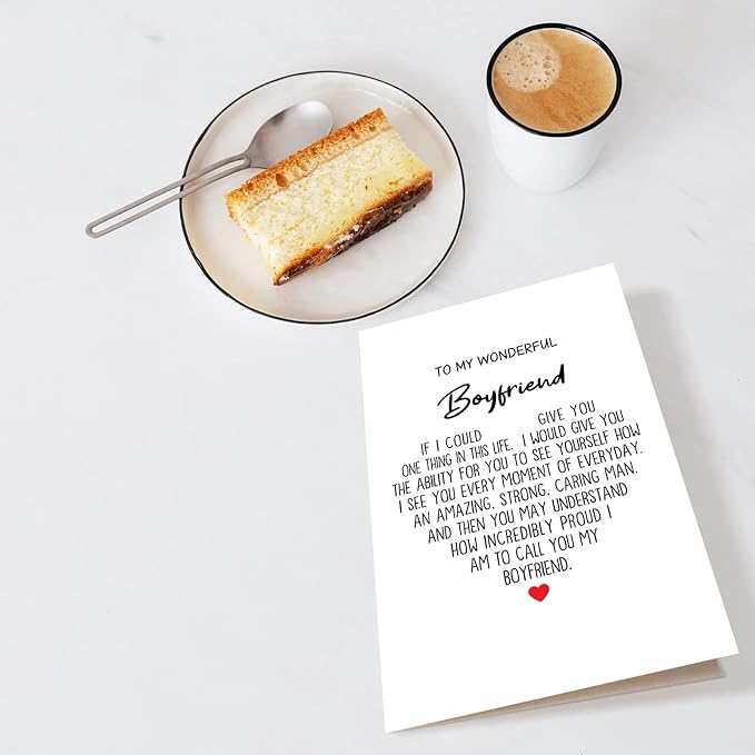 Chenive Heartfelt Boyfriend Greeting Card, Birthday Card for Boyfriend, Anniversary Card for Him, How Incredibly Proud I Am To Call You My Boyfriend