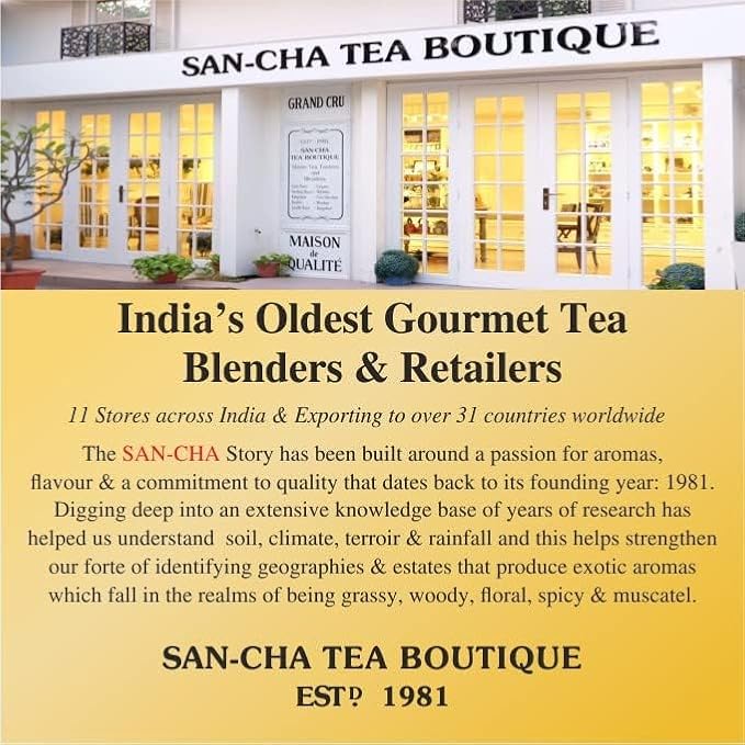 Sancha Tea Boutique, Hibiscus Tea, Caffeine Free Herbal Tisane, 25 Pyramid Bags, Real Hibiscus Flowers, Naturally Sweet & Tart, Perfect Hot or Iced