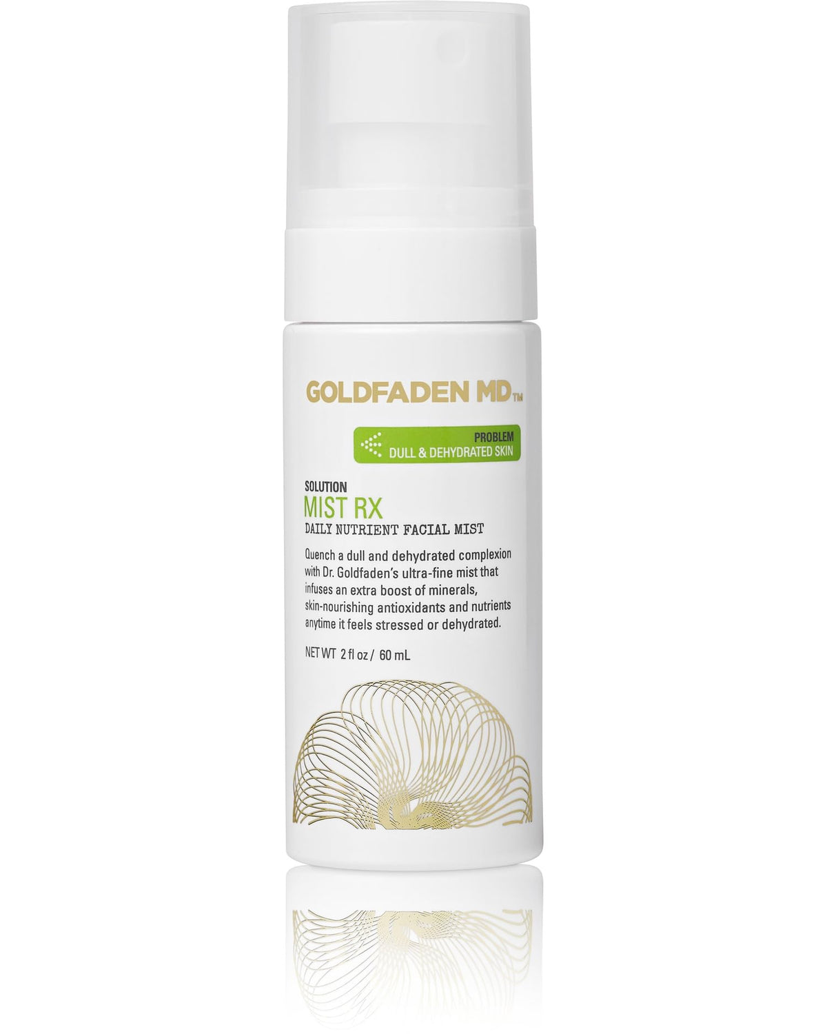 GOLDFADEN MD Mist RX | Daily Nutrient Face Mist | w/Aloe Vera Water, Plant Stem Cells & Antioxidants | Delivers Hydration & Revitalizes | Nourishing Makeup Setting Spray | 2.0 fl oz / 80 mL