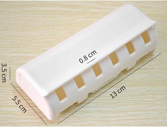Toothbrush Holder with Cover (Ivory White)