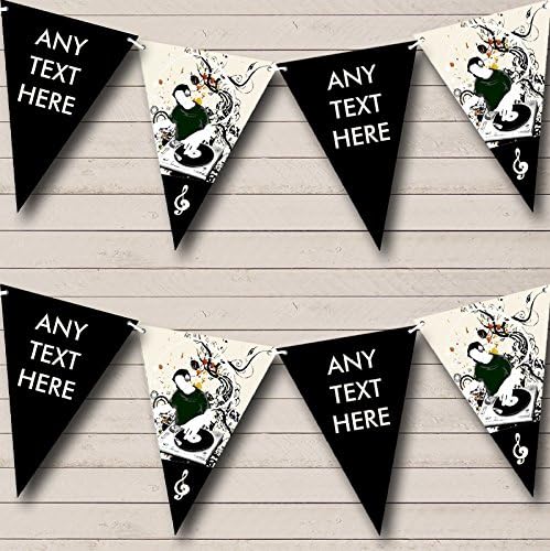 Disco Night Fever 60's 70's 80's DJ Personalized Birthday Party Bunting - Hanging Party Decoration - Birthday Party Banner Garland | Decorative Party Supplies