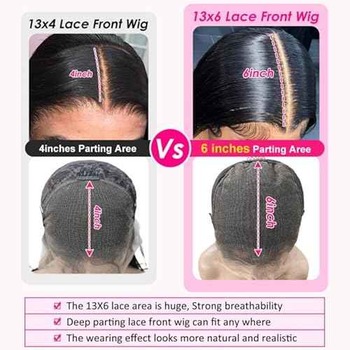 Pizazz 13x6 Body Wave Transparent Lace Front Wigs Human Hair Pre Plucked 180 Density HD Lace Frontal 9A Glueless Wigs with Baby Hair for Women 26Inch