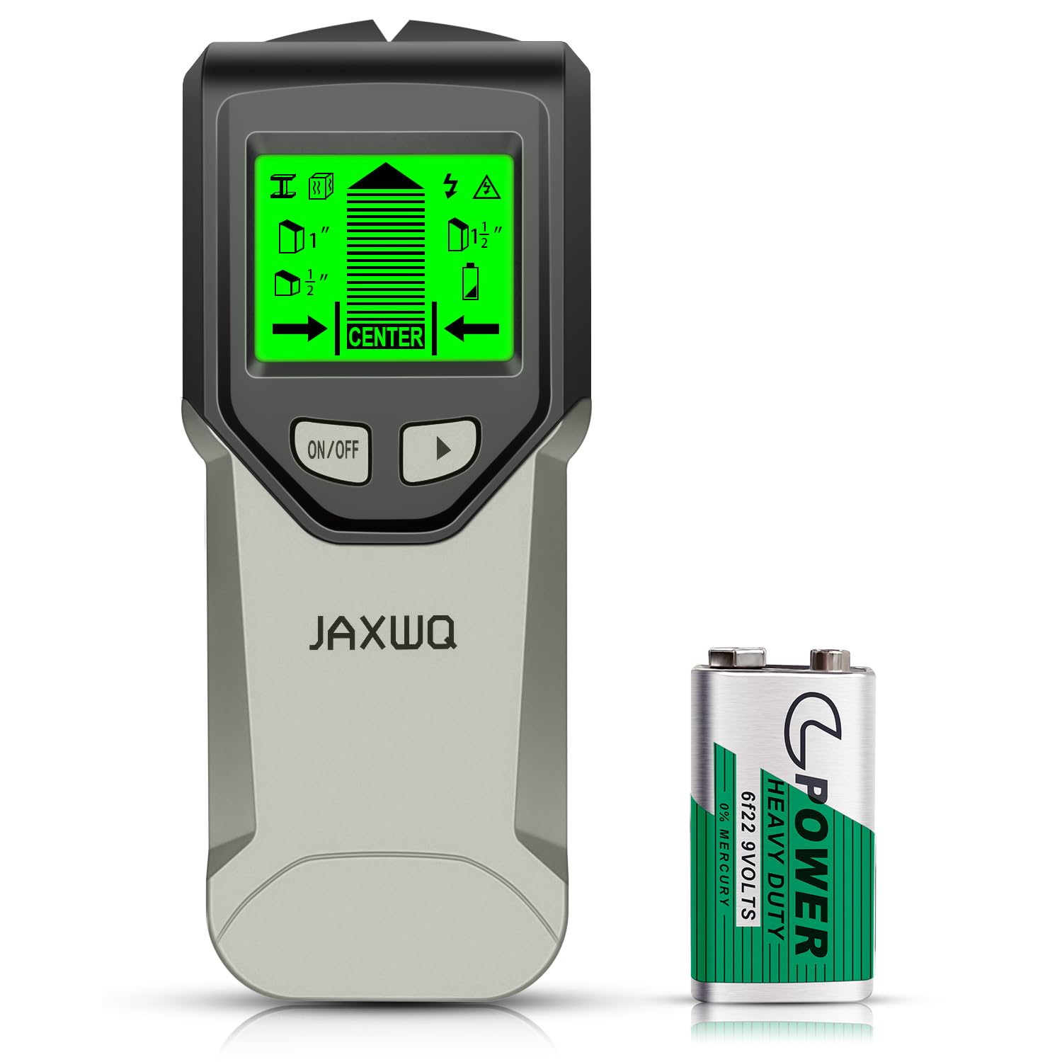 Stud Finder Wall Scanner - 5 in 1 Stud Finder Tool w/Smart Chip and HD LCD Display, Stud Detector Beam Finders for the Center and Edge of Wood AC Wire Metal Studs Joist Pipe (Grayish)