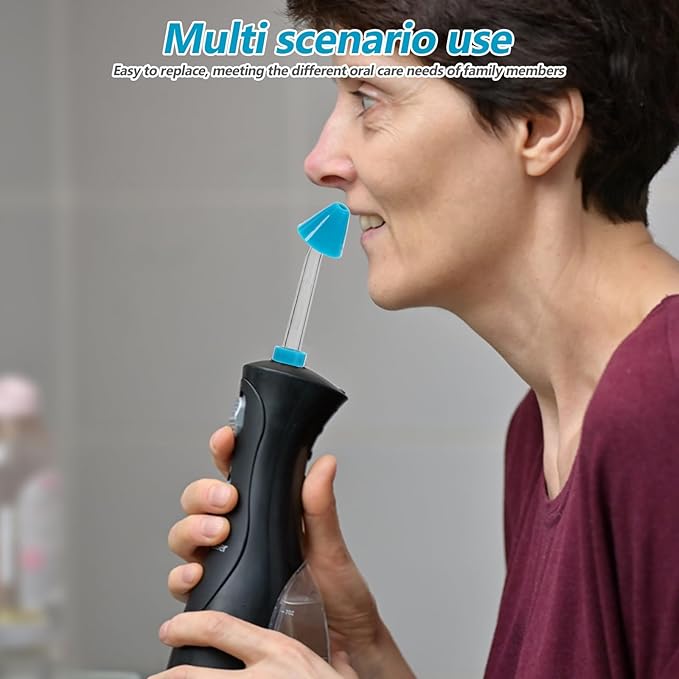 Generic 2pcs Water Flosser Replacement Tips - Oral Irrigator Heads Cleaning Oral Nozzles Refill Heads for Replacement - Nozzle for Teeth and Nasal Irrigation Compatible with Waterpik