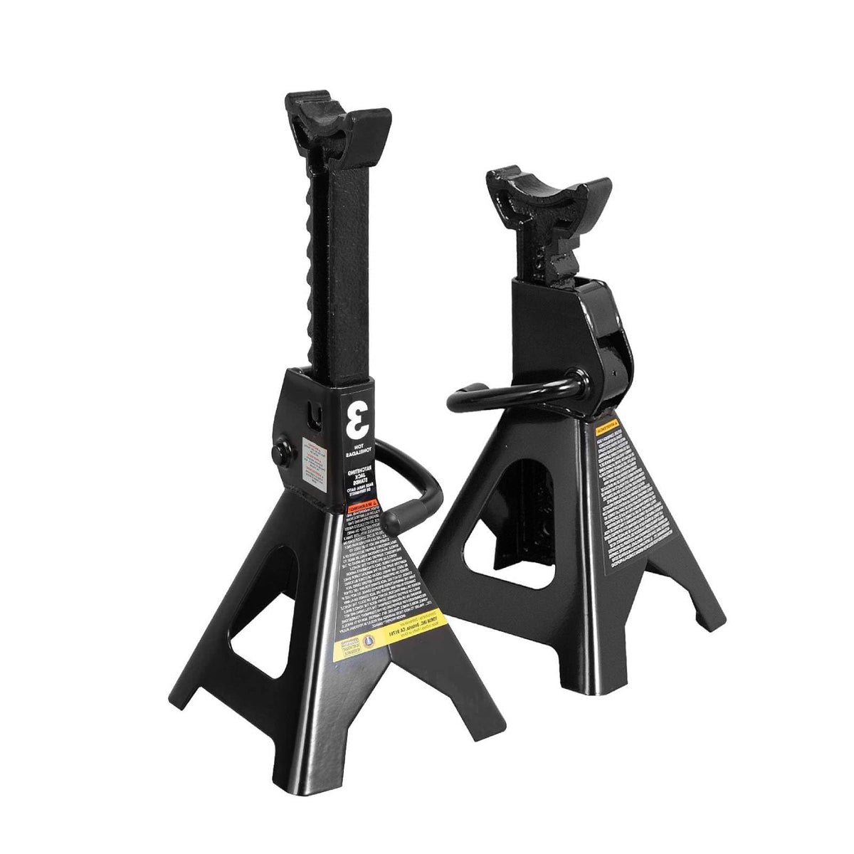 Big RED AT43202BR-1 Torin Steel Jack Stands: 3 Ton (6,000 lb.) Capacity, Black, 1 Pair
