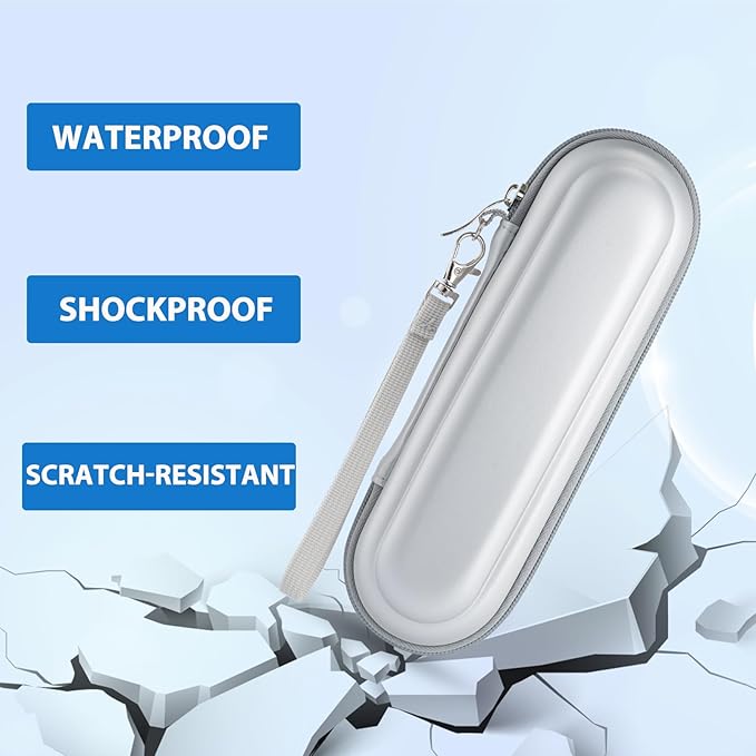 TYSORETY Toothbrush Travel Case for Oral B/Oral-B Pro 1000 1500 5000 7000 & Philips Sonicare 4100 1100 5300 5100 6100/iO Electric Toothbrush, Hard Protective Storage Bag (Silver-2)