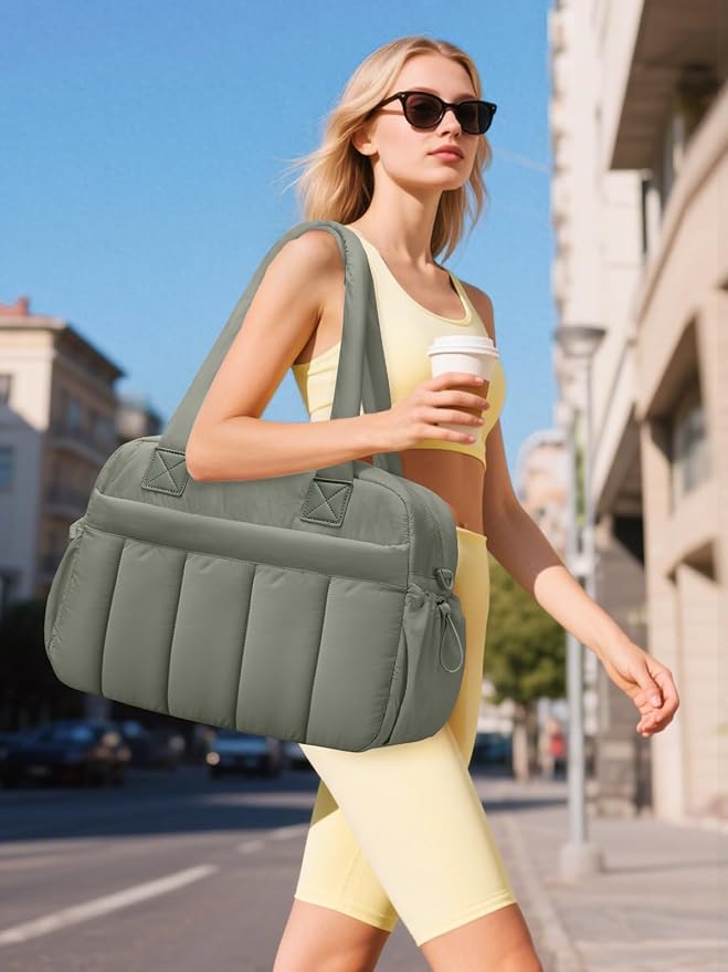 oscaurt Gym Bag for Women Lightweight Duffle Bag for Travel with Toiletry Pouch Water Resistant Carry On Weekender Overnight Duffel