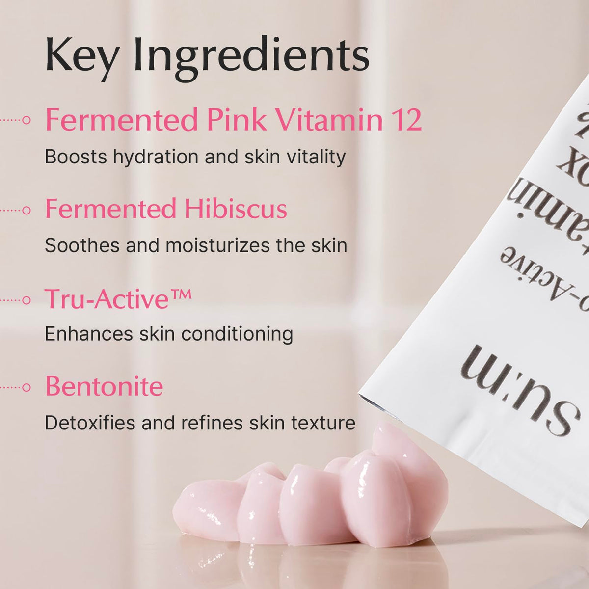 SU:M Micro-Active Pink Vitamin Bubbletox Mask Pack (14-Count) - Foaming Bubble Mask & Deep Pore Cleanser for Hydration with Fermented Pink Vitamin 12 - Korean Skin Care