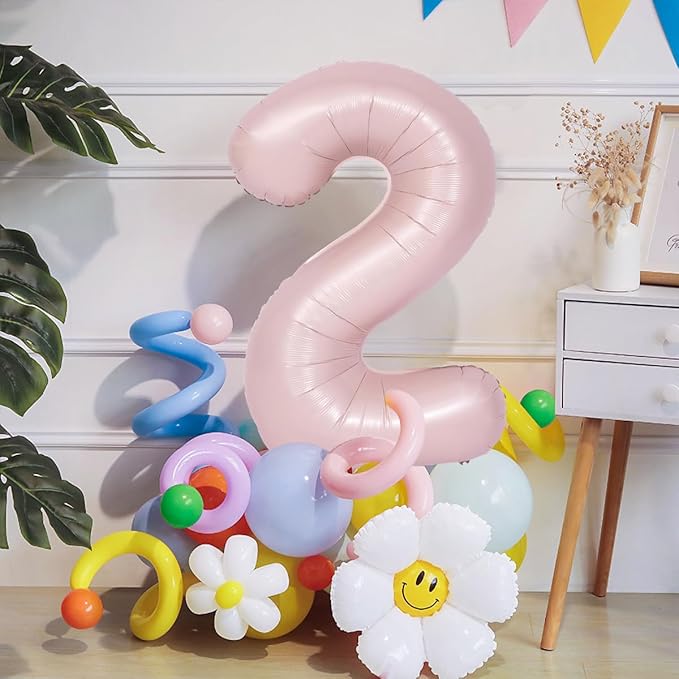 40 inch Pink Number Balloon Light Pink 3 Balloon Number 3 Balloon for 3rd Birthday Party Decorations