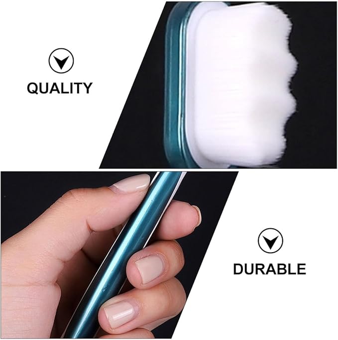 4pcs Large Head Soft Bristle Toothbrushes for Adults Japanese Style Ergonomic Grip Wide Brush Head for Plaque Removal and Gum Care Random Colors Random Color