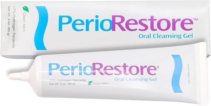 Perio Restore Gel 3 Ounce Tube; 1.7% Hydrogen Peroxide Oral Cleansing Treatment Gel. Mint Flavor