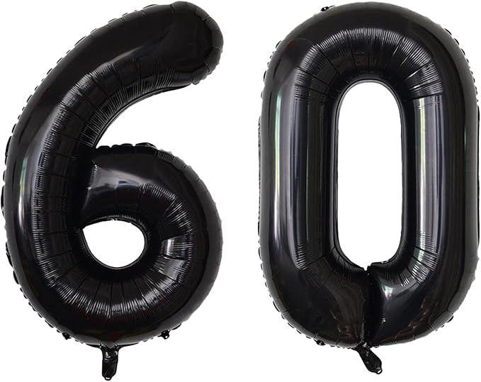Number Balloons Black Party Balloon - Giant Number 10 Balloon, 40 Inch Large Balloon for Birthday Decorations, Black Party Supplies for Men Women
