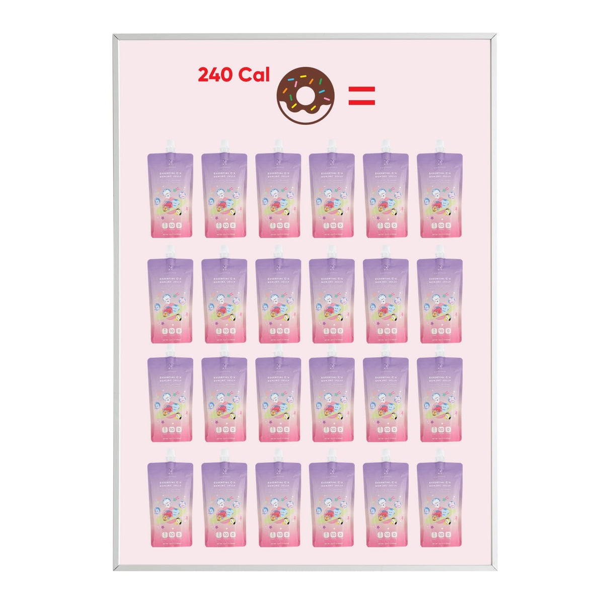 EVERYDAZE BT21 Essential C’s Konjac Jelly | Yogurt | Plant-Based Collagen Booster | Gluten Free, Sugar Free, Low Calorie | Healthy Drinkable Fruit Snack | 10 Pack Box Food Drink Pouch