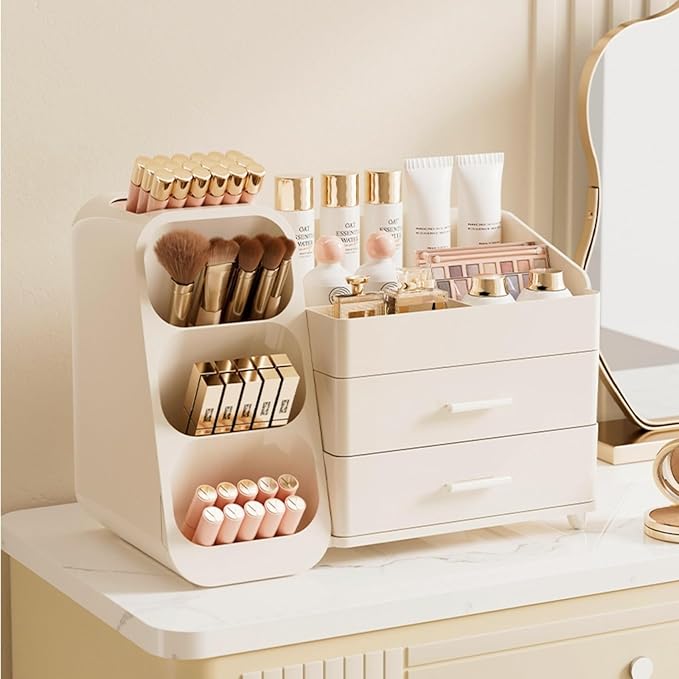 Makeup Organizer with Drawers for Vanity,Spacious Cosmetic Display Case,Perfect Storage Solution for Your Beauty Essential