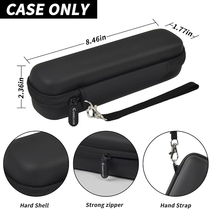 Toothbrush Travel Hard Case Compatible with Oral-B Pro 1000, 2000, 3000, 3500, 1500/ for Philips Sonicare ProtectiveClean 4100 5100 Electric Toothbrush with Mesh Pocket&Carabiner - Black (Bag Only)