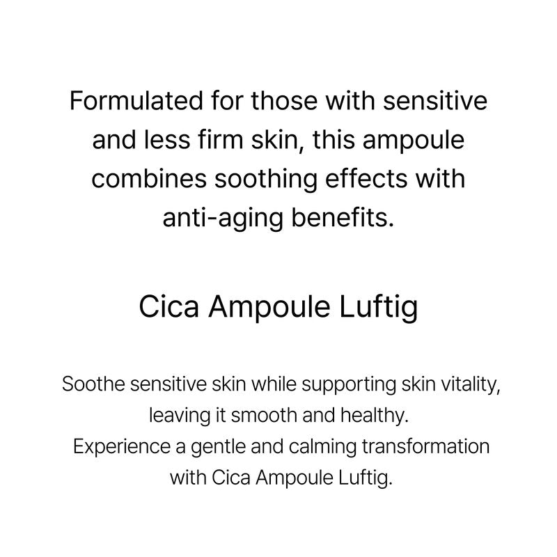 ODELOI Cica 75% Ampoule Luftig 1.69 fl.oz / 50ml, Skin Soothing and Repair, Pore Care and Smooth Texture, Daily Hydration with Centella Asiatica Extract, Korean Skincare, All Skin Types