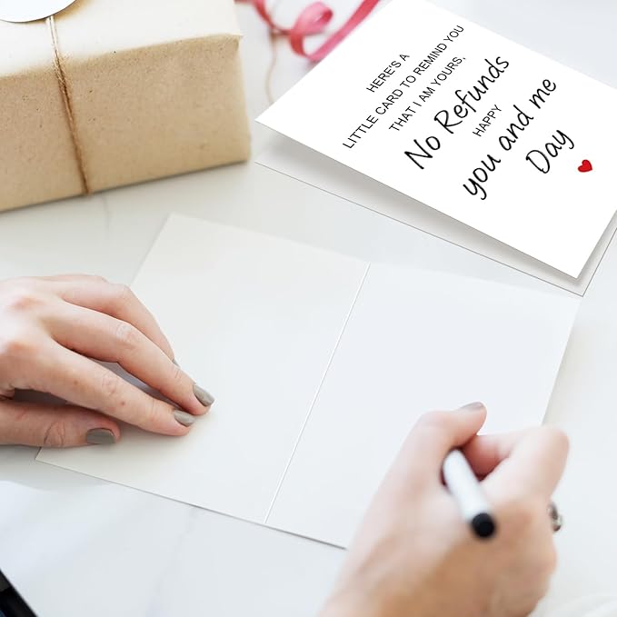 Funny Wedding Anniversary Card for Husband Wife, Sweet Valentine Card from Boyfriend Girlfriend, Happy Anniversary Card for Him Her, I'm Yours No Refunds Anniversary Card