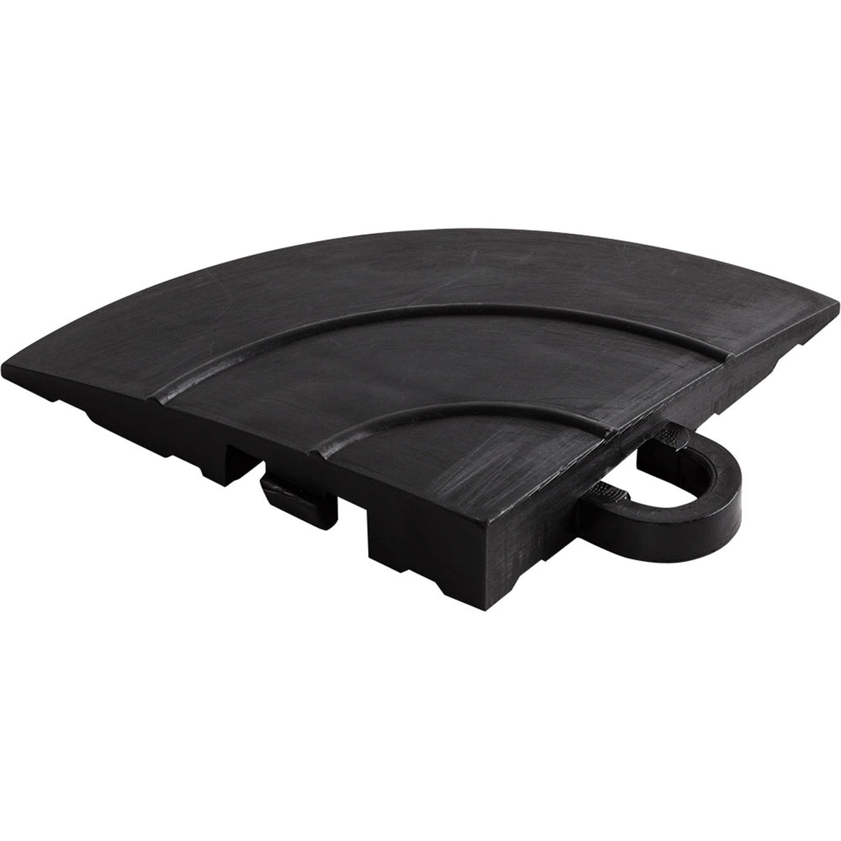 Speedway Diamond Corner Piece for Interlocking Garage Floor Tiles, Black, 4 Piece Set