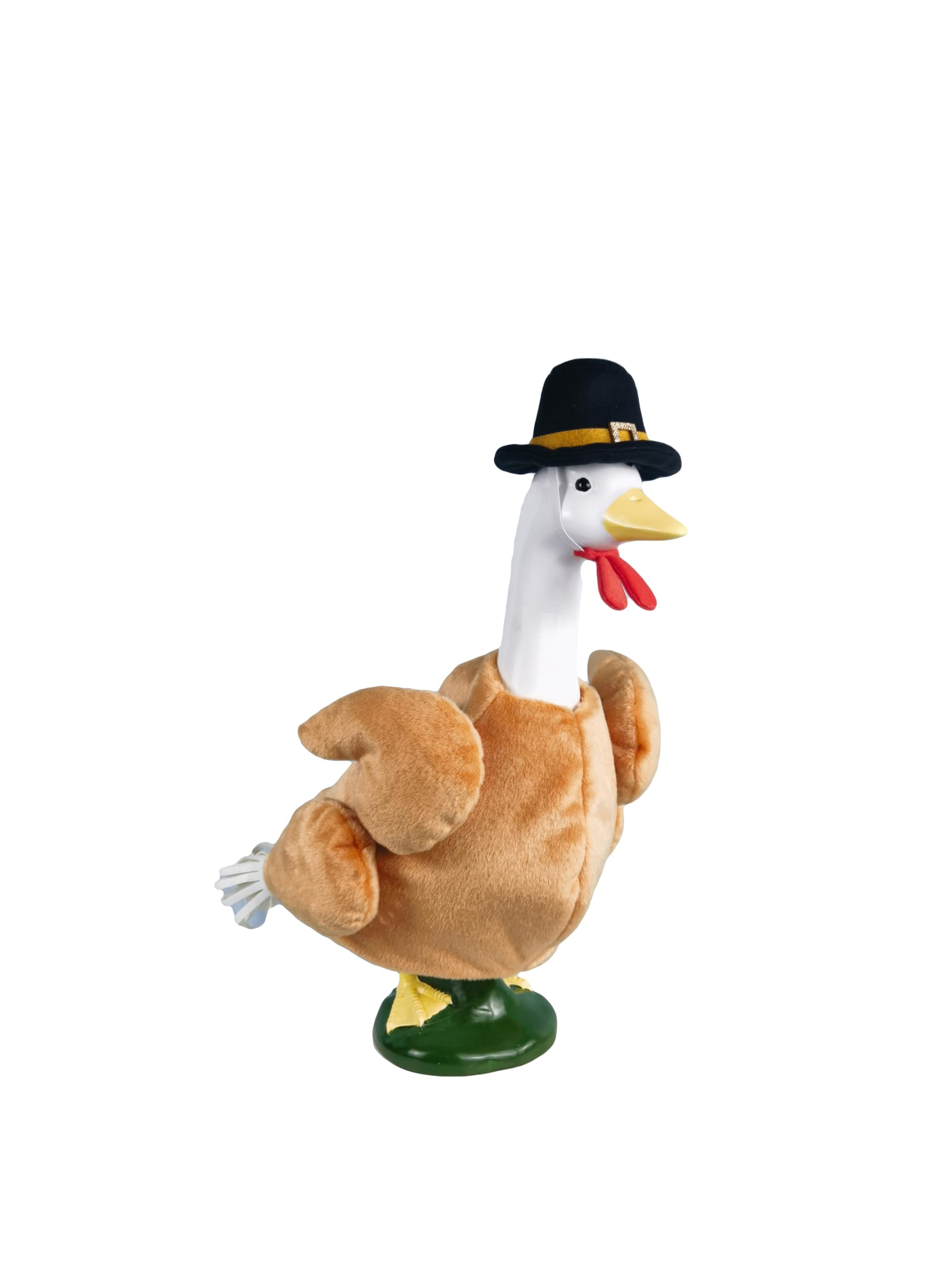 HALSHI Turkey Porch Goose Outfits for 23 Inch Lawn Statue, Funny Costume for Plastic/Cement Goose Statue, Seasonal Fall Thanksgiving Sculpture Clothes for Garden Yard Patio Party Decoration