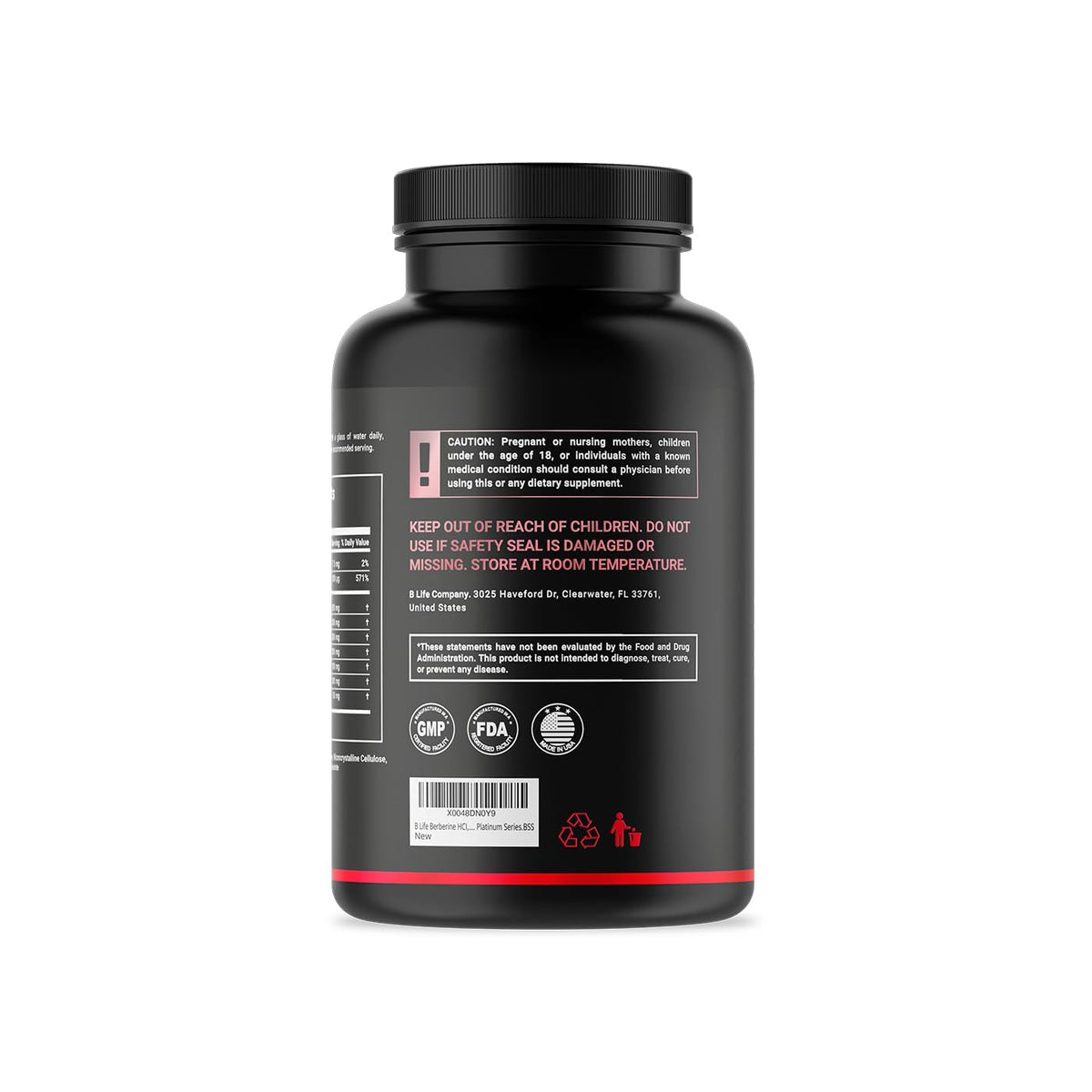 Berberine Complex+ Supplement | 240 Capsules – 60 Day Supply | with Berberine HCl, Bitter Melon Extract, Neem & More | Natural Wellness Formula | Platinum Series by B Life | Made in USA