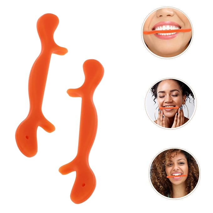 FRCOLOR 2pcs Smile Trainer Silicone Mouth Muscle Exerciser Ergonomic Lip Trainer for Portable Facial for Men Women Speech Clarity Tool