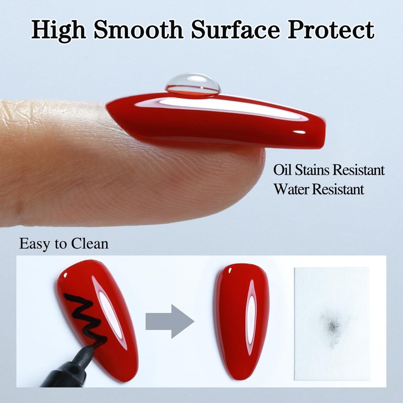 Double Rhythm 2 Pcs 15ML No Wipe Gel Top Coat and Base Coat Set Clear Glossy Gel Polish Kit (2Pcs Top Coat)