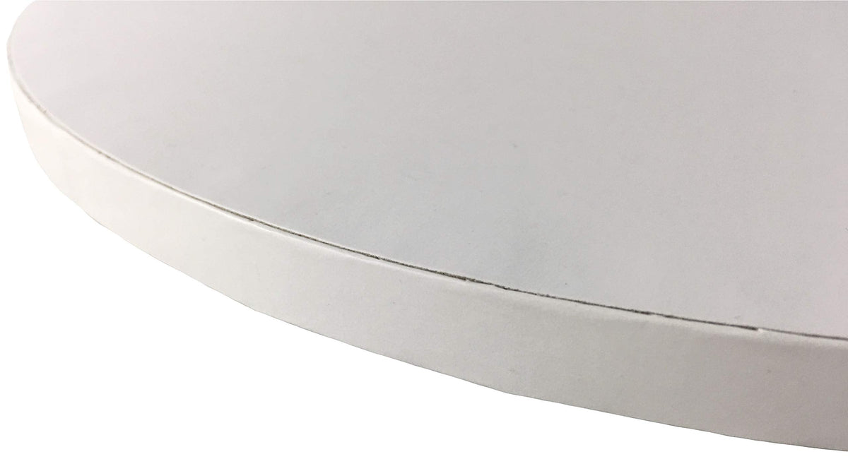 8 Inch Cake Board Drums Round, 6-Pack, White, Sturdy 1/2" Thick for Heavy Or Multi-Tiered Cakes