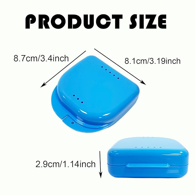 10 Pack Retainer Case,Dental Retainer Box with Vent Holes,Multicolor Storage Container for Aligner Mouth Guard Denture Box (Mix Colors)