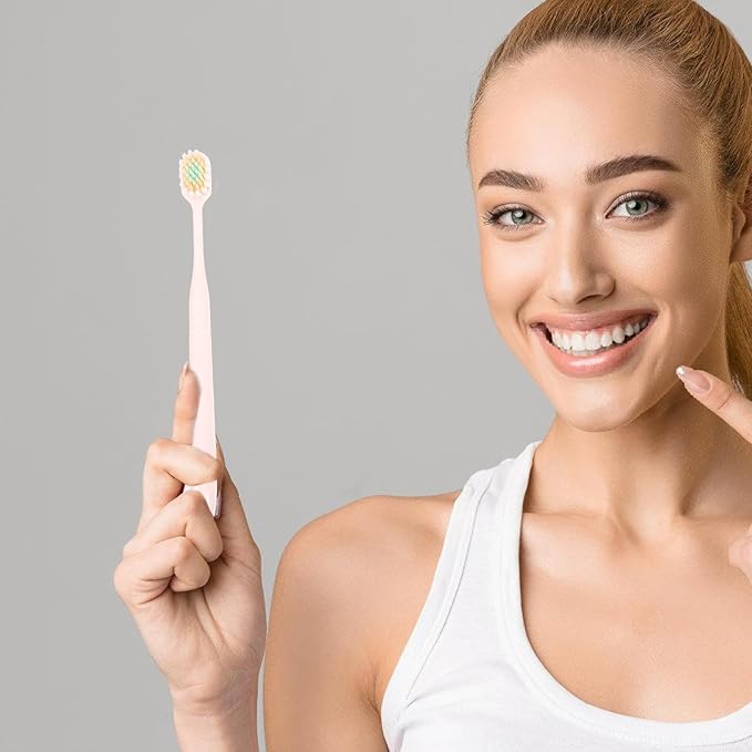 Soft Bristle Toothbrushes 3pcs Wide Thin Brush Head Adult Extra Soft Manual Toothbrushes for Home and Travel Gum Care